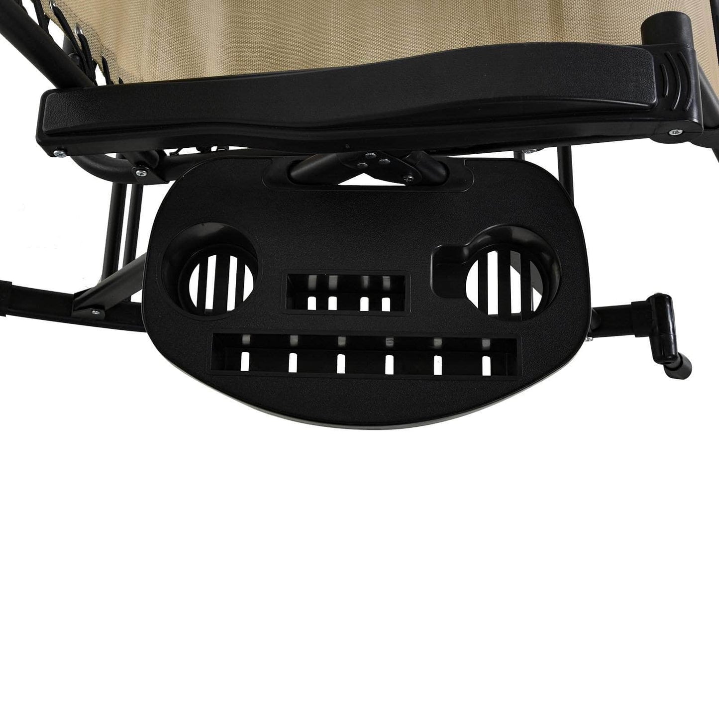 Pending - Aosom Lounge Chair 2 in 1 Adjustable Zero Gravity Reclining Lounge Chair Garden Recliner and Rocker Foldable Sun Lounger Napping Seat w/ Headrest & Tray - Available in 3 Colours