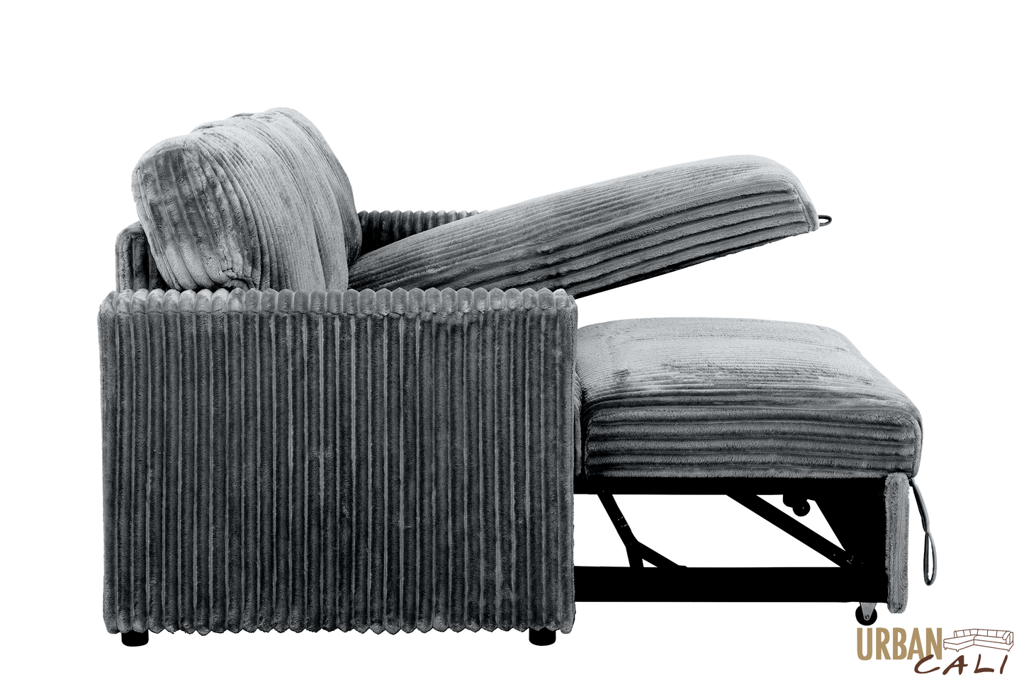 Calabasas Minky Corduroy Reversible Sleeper Sectional Sofa Bed with Storage Chaise – Available in 2 Colours