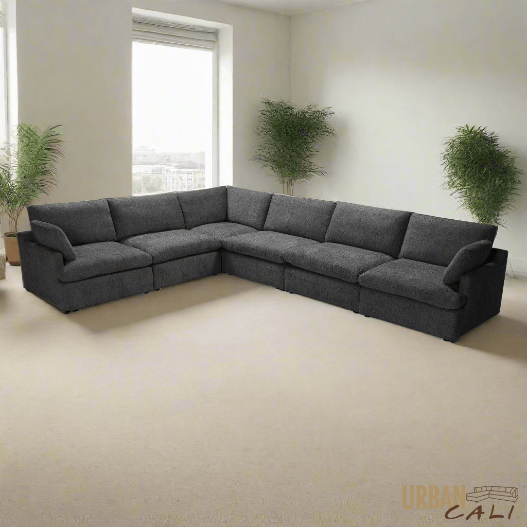 Long Beach Large Modular L-Shaped Sectional Sofa in Axel Beige - Available in 3 Colours