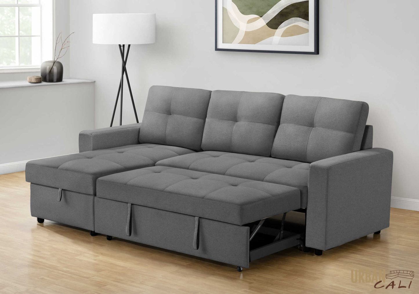 Venice Sleeper Sectional Sofa Bed with Reversible Storage Chaise - Available in 5 Colours