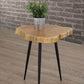 Pending - Brassex Inc. End Table Oliver Accent Table in Oak & Black