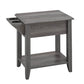 Pending - Brassex Inc. End Table Telephone Stand With Storage Drawer And Cupholders - Available in 2 Colours
