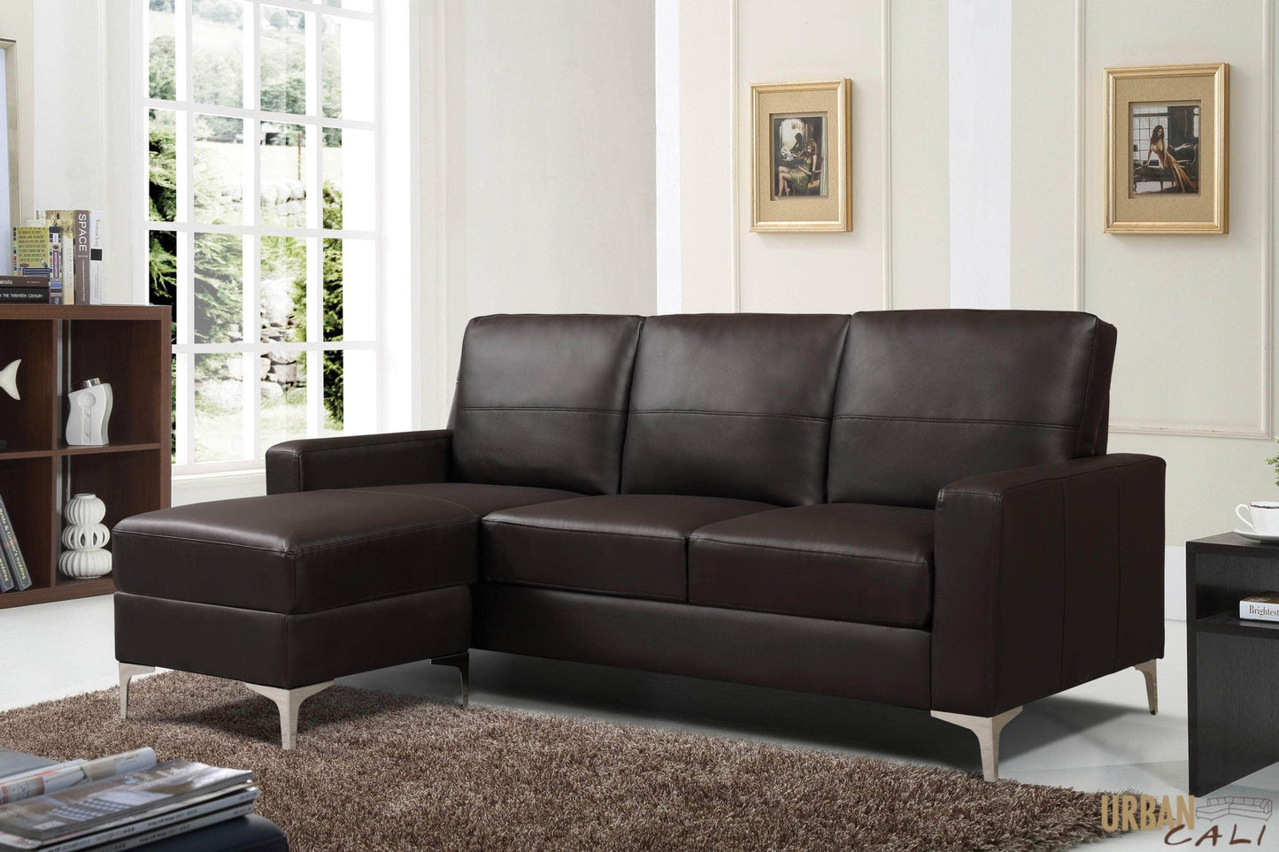 Pending - Review Sectional Del Mar 78.74" Wide Faux Leather Sectional Sofa with Reversible Chaise - Available in 2 Colours