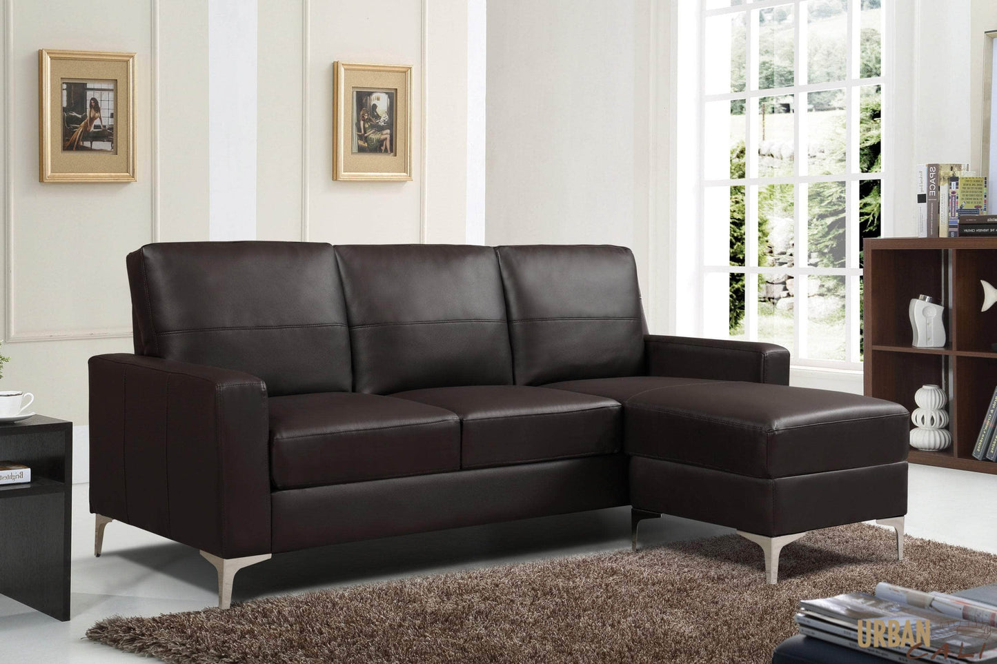 Pending - Review Sectional Del Mar 78.74" Wide Faux Leather Sectional Sofa with Reversible Chaise - Available in 2 Colours