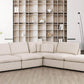 Pending - Urban Cali Long Beach Modular L-Shaped Sectional Sofa with Ottoman in Axel Beige
