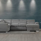 Bel Air Large Modular Sleeper Sectional Sofa Bed with Storage Chaise in Thora Stone
