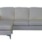 Urban Cali Sectional Cream Del Mar 78.74" Wide Faux Leather Sectional Sofa with Reversible Chaise - Available in 3 Colours
