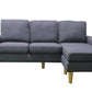 Urban Cali Sectional Dark Grey San Francisco 74.8" Wide Sectional Sofa with Reversible Chaise - Available in 4 Colours