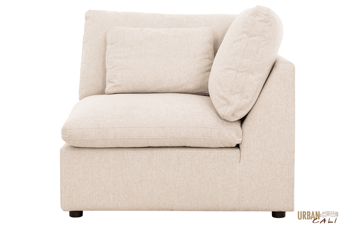 Urban Cali Sectional Long Beach Large Modular L-Shaped Sectional Sofa in Axel Beige