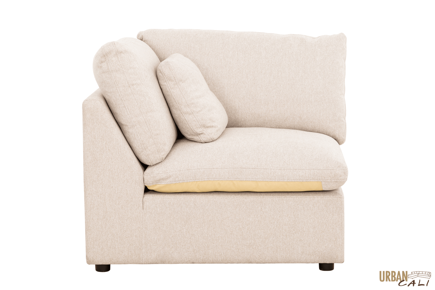 Urban Cali Sectional Long Beach Large Modular L-Shaped Sectional Sofa in Axel Beige