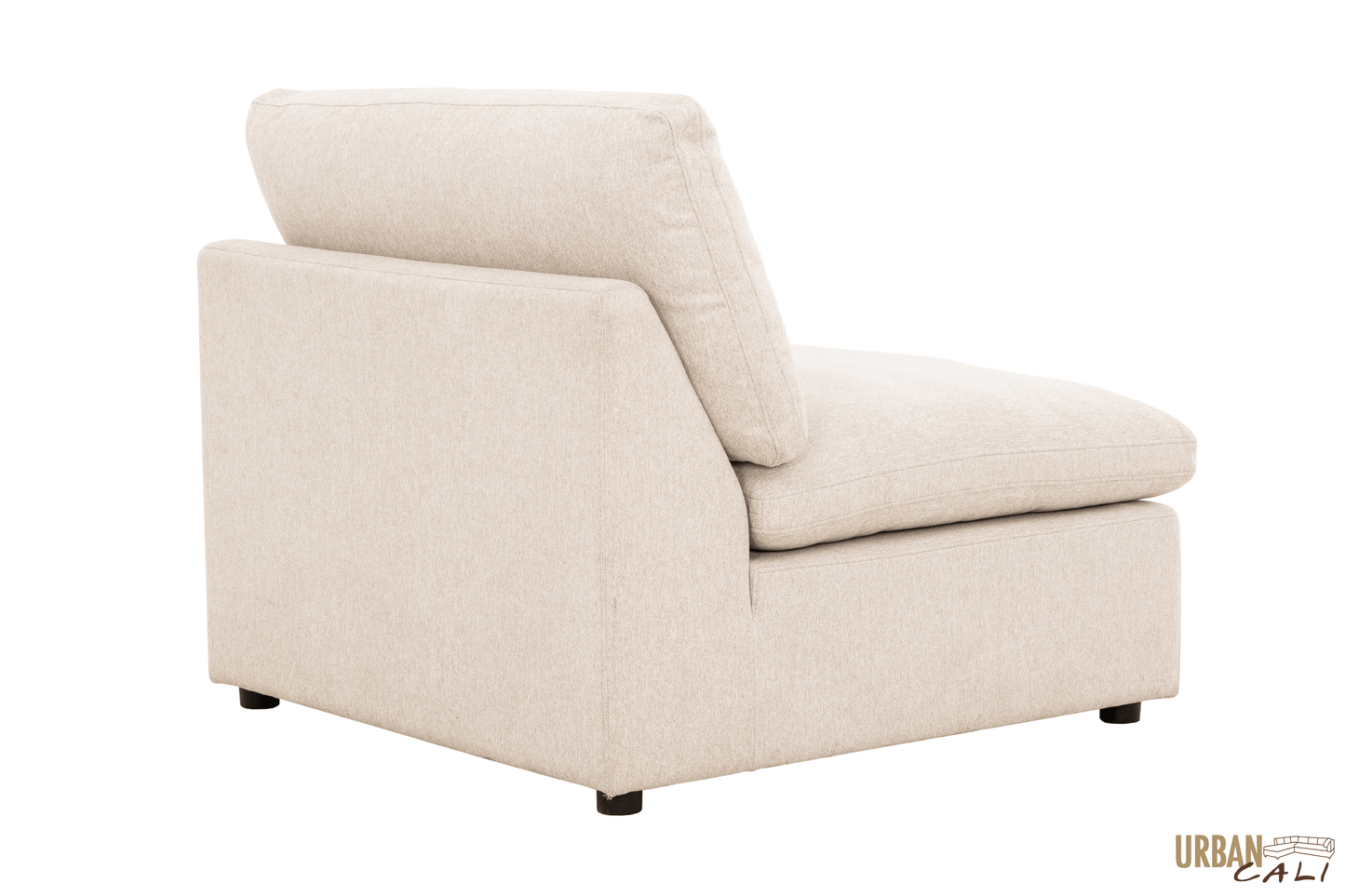 Urban Cali Sectional Long Beach Large Modular Sectional Sofa with Ottoman in Axel Beige