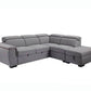 Urban Cali Sleeper Sectional Right Facing Chaise Gerardo Sleeper Sectional Sofa Bed with Storage Ottoman