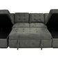 Canapé-lit sectionnel en forme de U Lancaster avec méridiennes de rangement en anthracite Belfast