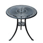 Aosom Dining Set 3 Piece Outdoor Patio Garden Cast Aluminum Cafe Bistro Round Table and Chair Set - Available in 3 Colours