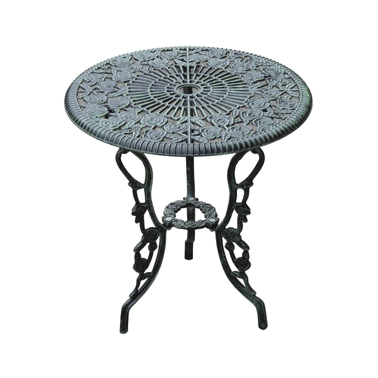 Aosom Dining Set 3 Piece Outdoor Patio Garden Cast Aluminum Cafe Bistro Round Table and Chair Set - Available in 3 Colours