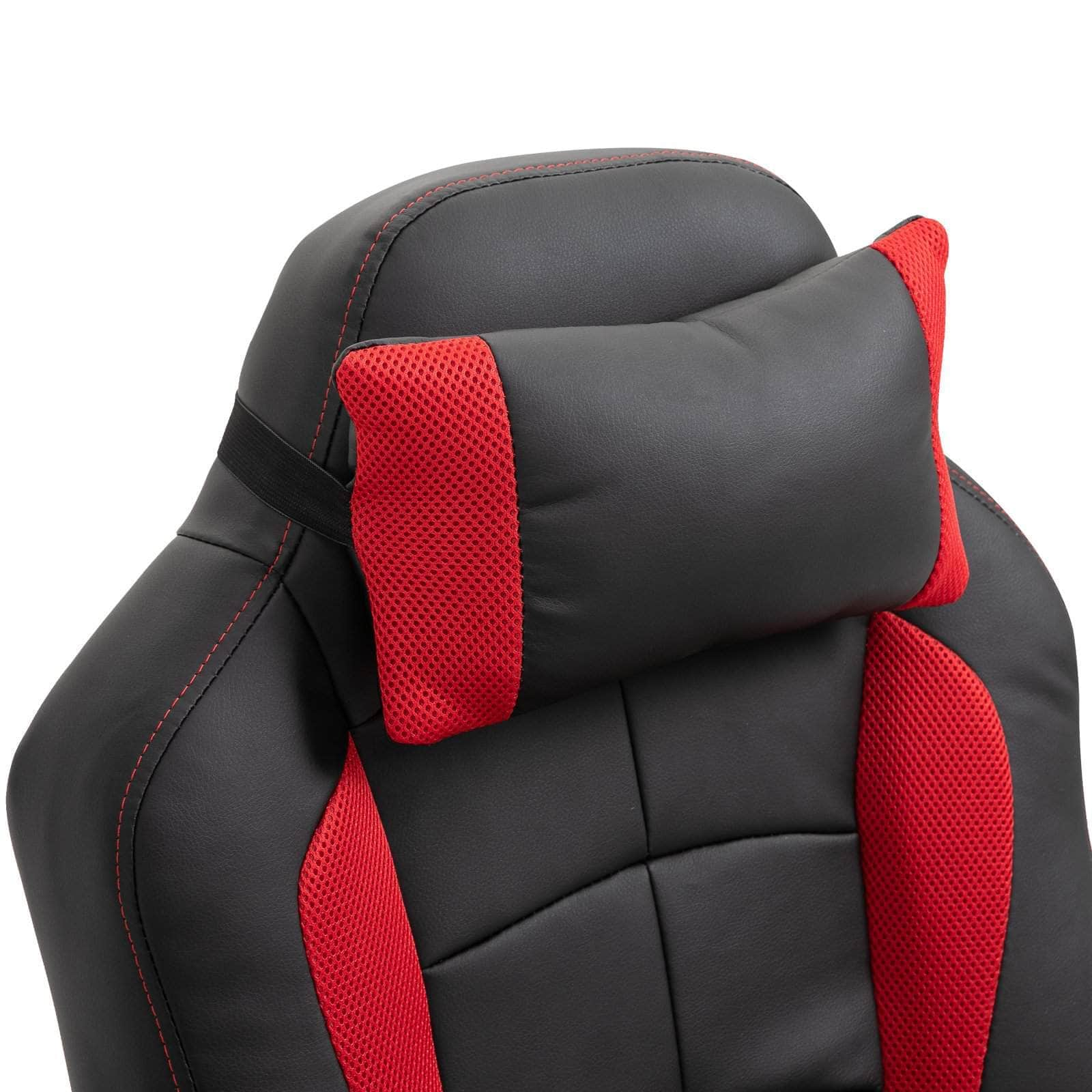 Aosom Gaming Chair Ergonomic Swivel Recliner Height Adjustable Racing Office Gaming Chair in Faux Leather - Available in 2 Colours