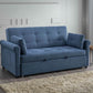 IFDC Sofa 70" / Blue Leamington Tufted Grey Sofa Bed - Available in 2 Sizes