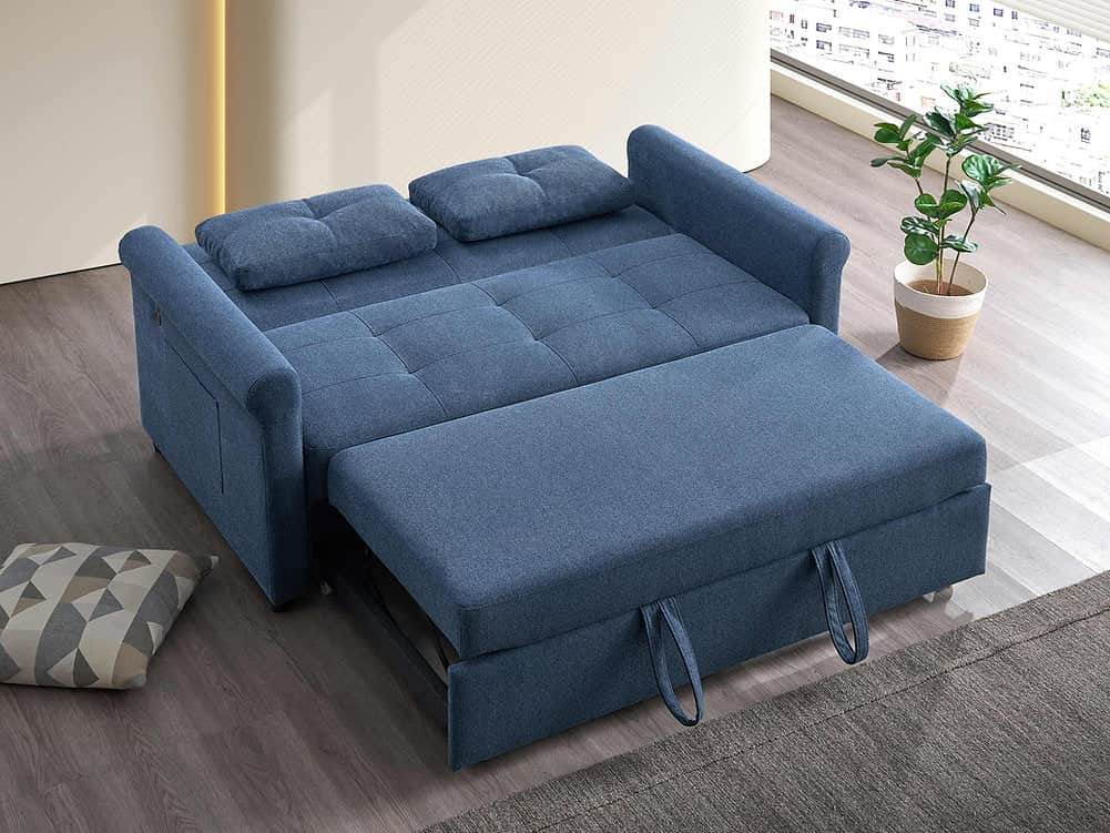 IFDC Sofa Leamington Tufted Grey Sofa Bed - Available in 2 Sizes