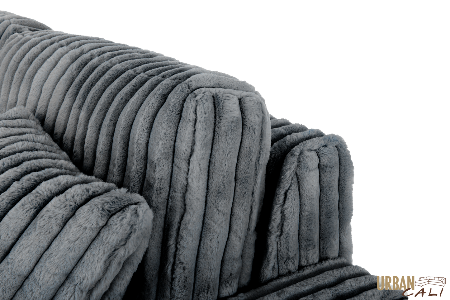 Atherton 123.25" Wide Opulence Plush Minky Corduroy Large Sleeper Sectional Sofa Bed with Storage Chaise - Available in 2 Colours