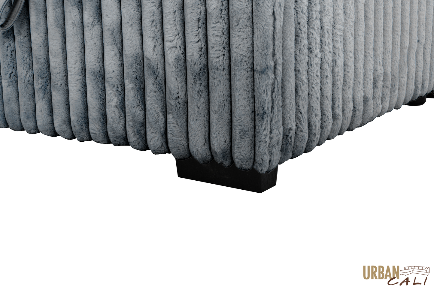 Atherton 123.25" Wide Opulence Plush Minky Corduroy Large Sleeper Sectional Sofa Bed with Storage Chaise - Available in 2 Colours