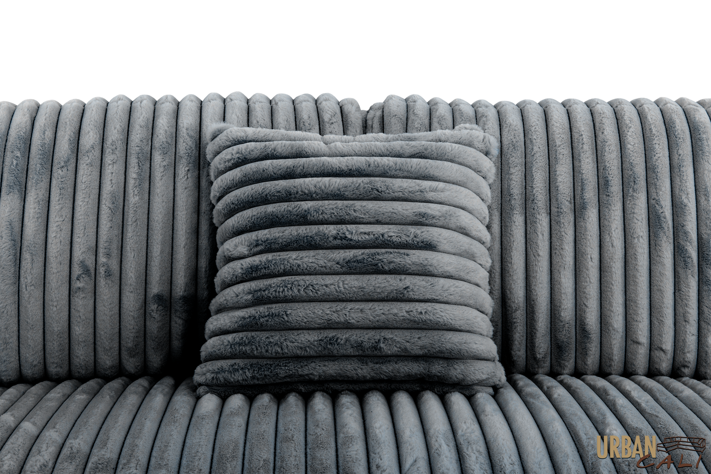 Atherton 123.25" Wide Opulence Plush Minky Corduroy Large Sleeper Sectional Sofa Bed with Storage Chaise - Available in 2 Colours