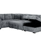 Atherton 123.25" Wide Opulence Plush Minky Corduroy Large Sleeper Sectional Sofa Bed with Storage Chaise - Available in 2 Colours