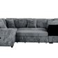 Atherton 123.25" Wide Opulence Plush Minky Corduroy Large Sleeper Sectional Sofa Bed with Storage Chaise - Available in 2 Colours