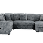 Atherton 123.25" Wide Opulence Plush Minky Corduroy Large Sleeper Sectional Sofa Bed with Storage Chaise - Available in 2 Colours