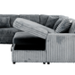 Atherton 123.25" Wide Opulence Plush Minky Corduroy Large Sleeper Sectional Sofa Bed with Storage Chaise - Available in 2 Colours