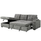 Avila 98.5" Wide Sleeper Sectional Sofa Bed with Cupholders and Storage Chaise - Available in 2 Colours