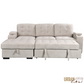 Avila 98.5" Wide Sleeper Sectional Sofa Bed with Cupholders and Storage Chaise - Available in 2 Colours