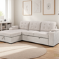 Avila 98.5" Wide Sleeper Sectional Sofa Bed with Cupholders and Storage Chaise - Available in 2 Colours