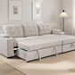 Avila 98.5" Wide Sleeper Sectional Sofa Bed with Cupholders and Storage Chaise - Available in 2 Colours