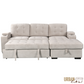 Avila 98.5" Wide Sleeper Sectional Sofa Bed with Cupholders and Storage Chaise - Available in 2 Colours