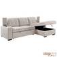 Avila 98.5" Wide Sleeper Sectional Sofa Bed with Cupholders and Storage Chaise - Available in 2 Colours