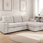 Avila 98.5" Wide Sleeper Sectional Sofa Bed with Cupholders and Storage Chaise - Available in 2 Colours