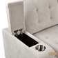 Avila 98.5" Wide Sleeper Sectional Sofa Bed with Cupholders and Storage Chaise - Available in 2 Colours
