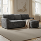 Calabasas Minky Corduroy Reversible Sleeper Sectional Sofa Bed with Storage Chaise – Available in 2 Colours