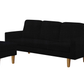 Hillsborough 76" Wide Boucle Sectional Sofa with Reversible Chaise - Available in 3 Colours
