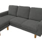 Urban Cali Hillsborough 76" Wide Boucle Sectional Sofa with Reversible Chaise, image 19