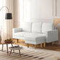 Hillsborough 76" Wide Boucle Sectional Sofa with Reversible Chaise - Available in 3 Colours