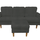 Hillsborough 76" Wide Boucle Sectional Sofa with Reversible Chaise - Available in 3 Colours