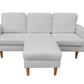 Hillsborough 76" Wide Boucle Sectional Sofa with Reversible Chaise - Available in 3 Colours