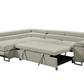 Hollywood Sleeper Sectional Sofa Bed with Adjustable Headrests and Storage Chaise - Available in 3 Colours