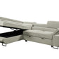 Hollywood Sleeper Sectional Sofa Bed with Adjustable Headrests and Storage Chaise - Available in 3 Colours