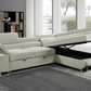 Hollywood Sleeper Sectional Sofa Bed with Adjustable Headrests and Storage Chaise - Available in 3 Colours