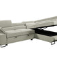 Hollywood Sleeper Sectional Sofa Bed with Adjustable Headrests and Storage Chaise - Available in 3 Colours