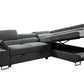 Hollywood Sleeper Sectional Sofa Bed with Adjustable Headrests and Storage Chaise - Available in 3 Colours