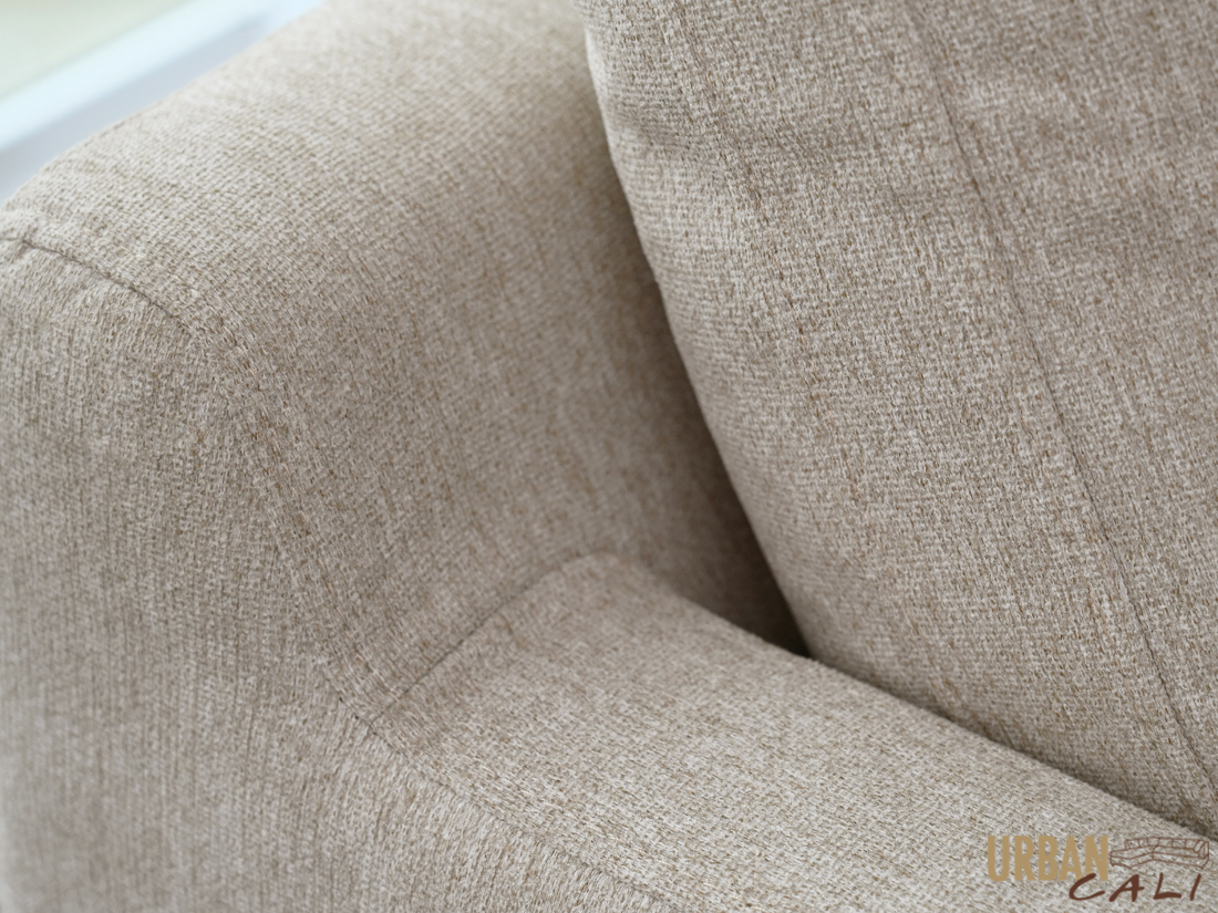 Long Beach Medium Modular Sectional Sofa with Ottoman in Axel Beige