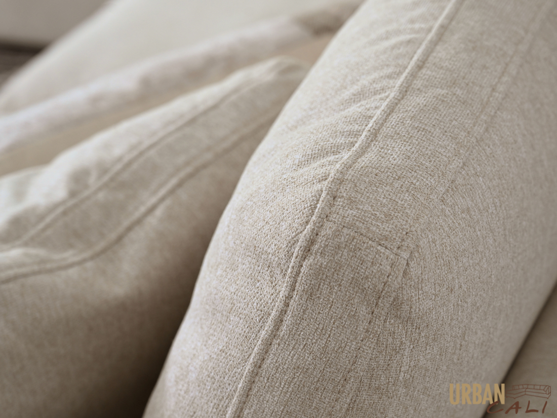 Long Beach Medium Modular Sectional Sofa with Ottoman in Axel Beige